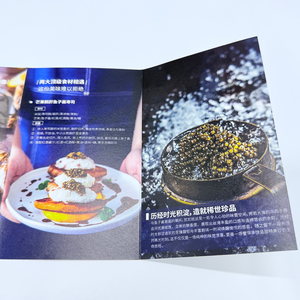 Tùy chỉnh nhà hàng đư<span class=keywords><strong>a</strong></span> ra menu tờ rơi bù đắp giấy và các tông gấp lại thiết kế cho thực phẩm menu - Product Image 4