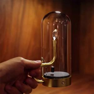 Lampe de table tactile pour restaurant et bar, veilleuse USB rechargeable, bougie d'ambiance, lampe à bougie pour la maison - Product Image 5