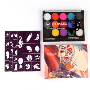 Kit di pittura per il viso di Halloween a 15 colori, trucco trendy opaco per <span class=keywords><strong>body</strong></span> art, set di colori a guazzo non tossici - Product Image 4