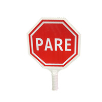 Panneau de signalisation en plastique portable Go and Stop de 12 pouces