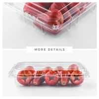 Plateau en plastique PET Offre Spéciale personnalisé emballage alimentaire à brouillard continu plateau de fruits rond avec couvercle Restaurant