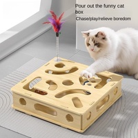 Jouets pour chats : Boîte de jeu de puzzle détox auto-réparatrice, bâton d'agitation pour chat, labyrinthe à clochette, fournitures pour chats, fournisseur OEM ODM personnalisable