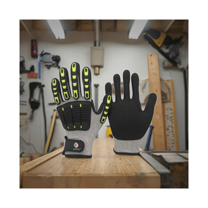 Guante DE TRABAJO DE PUNTO HPPE con revestimiento de nitrilo resistente a cortes de nivel 5 NMSHIELD, TPR, seguridad antiimpacto, construcción de campos petrolíferos EN388 - Product Image 5