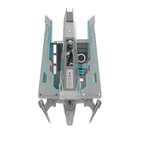 Penjualan laris casing komputer Gaming ITX E-ATX kabinet PC menara penuh ALSEYE Star Ark dengan Panel kaca Tempered