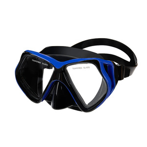 Adult Professional <b>Large</b> <b>Frame</b> Diving Mask Tempered Glass Anti-Fog Swimming Snorkeling Goggles - Product Image 1