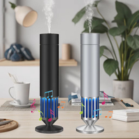 Diffuseur d'arômes intelligent en aluminium, respectueux des animaux et de l'environnement, sans eau, avec haut-parleur Bluetooth, commande par application, lumière LED, pour table