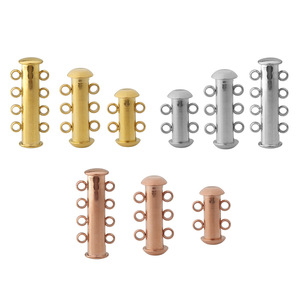 Free Choice DIY <span class=keywords><strong>Loop</strong></span> Fecho Colar Detangler <span class=keywords><strong>2</strong></span> Row <span class=keywords><strong>3</strong></span> Row 4 Row Component Connector Layer Chain Jóias Descobertas Componentes - Product Image 2