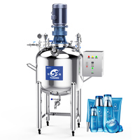 Cuve de mélange avec agitateur, émulsifiant sous vide, homogénéisateur, mélangeur à cisaillement élevé en acier inoxydable pour cosmétiques