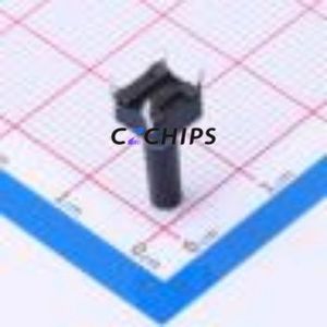 TS6614CJ 250gf 009 Tactile Switch Through hole-4P,6x6mm Switch Single Pole Single Throw Round Button 2.5N Through Hole - Product Image 2