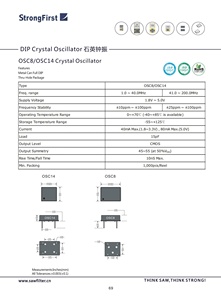 Strong First Osc 38,4 MHz 3,3 V 50ppm 4-poliger Kristall oszillator in voller Größe - Product Image 2