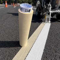 Ruban de masquage pour revêtement routier à haute adhérence, ruban en papier crépon épaissi pour marquage routier, adapté à la construction de routes