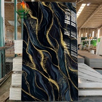 Panneaux muraux en PVC/feuille de marbre artificiel multi-styles, imitation marbre, revêtement protecteur UV, panneaux de revêtement mural