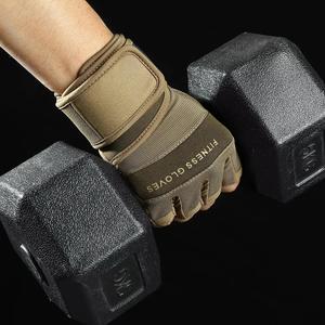 Gants de fitness antidérapants à demi-doigts pour la musculation, haltères, crossfit, exercices, cyclisme, extérieur, fermeture à boucle, unisexe - Product Image 5