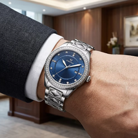 Montre à quartz de luxe pour hommes, élégante, mouvement à quartz japonais sophistiqué, bracelet en acier inoxydable, cadeau d'anniversaire