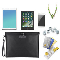 Sac à documents ignifuge personnalisable en silicone et fibre de verre à double fermeture éclair, logo personnalisé, en stock pour les assurances légales