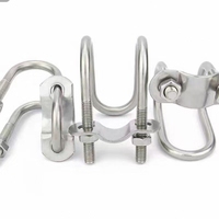 Collier de serrage croisé double en U en acier inoxydable 304 pour tuyaux d'eau, avec tailles personnalisables et garantie de 3 ans pour clôtures agricoles