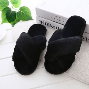 M0029 Zapatos Cálidos de Invierno para Mujer, Pantuflas Planas, Pantuflas de Piel Sintética para Mujer, Pantuflas para el Hogar, Tallas 36-41, Venta al por Mayor - Product Image 3
