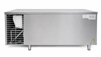 Congélateur de comptoir en acier inoxydable de 380 L, congélateur commercial sous comptoir pour hôtel, stockage d'aliments congelés