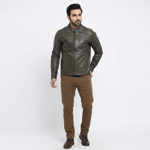 Chaqueta de cuero PU fácil de usar y moderna para hombre, fabricada en Pakistán, precio con descuento. - Product Image 1