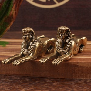 Statuetta in Ottone a Forma di Sfinge Ispirata alla <span class=keywords><strong>Mitologia</strong></span> Egizia, Ornamento Decorativo da Scrivania per Casa e Ufficio - Product Image 4