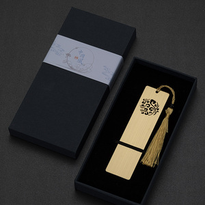 Marque-page en <span class=keywords><strong>laiton</strong></span> ajouré de style chinois exquis avec pompon et coffret cadeau haut de gamme pour souvenirs d'affaires et cadeaux de remise de diplôme - Product Image 6