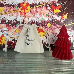 New Design Organic Cotton <b>Drawstring</b> Bags Custom Printed Logo Bag Minimalist Style Eco Muslin Cotton Jewelry Packaging <b>Pouch</b> - Product Image 6