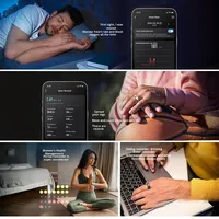 Nuevo Anillo Inteligente de Acero Inoxidable Resistente al Agua 5 ATM con Carga Inalámbrica y Análisis de Salud con IA para Android e iOS para Hombre
