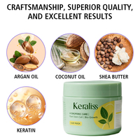 Masque capillaire à la kératine, aux graines de moringa et à la biotine Joynna pour cheveux secs - Hydratant et nourrissant