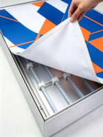 Tissu graphique SEG de remplacement pour caisson lumineux, 5 mètres, sans couture, ignifuge, sans cadre, étanche et réutilisable