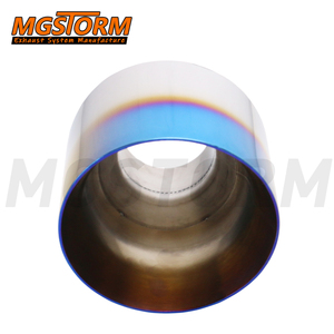 Embout d'échappement universel pour voiture, silencieux modifié, entrée 63mm, <span class=keywords><strong>sortie</strong></span> inclinée 127mm, longueur totale 150mm - Product Image 5