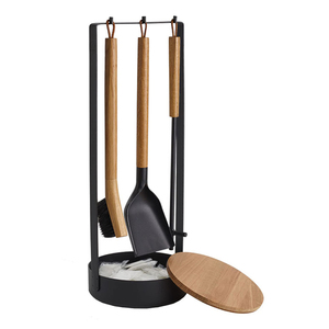 Offre Spéciale : Ensemble d'outils et accessoires modernes en métal pour foyer, <span class=keywords><strong>cheminée</strong></span> et brasero - Product Image 6