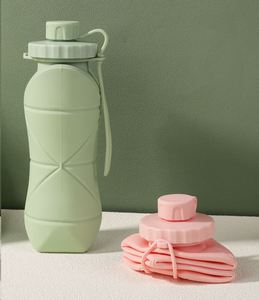 Pajita Plegable de Silicona Creativa, de Grado Alimenticio, Resistente a Altas Temperaturas, 600 ml, para Beber Directamente, Apta para Lavavajillas, Portátil para Exteriores - Product Image 5