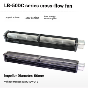 Mini 50mm Dubbele Impeller Aluminium Kruisstroomventilator DC 24V 110/220V Tangentiële Blaasventilator Koelsystemen Ventilatie Vloerverwarming - Product Image 3
