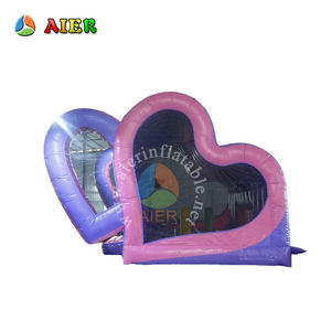 Château <span class=keywords><strong>gonflable</strong></span> commercial double cœur, cabine photo romantique pour mariage, château <span class=keywords><strong>gonflable</strong></span> pour enfants et adultes pour locations de fêtes - Product Image 1