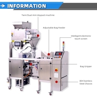 Empaquetadora automática vertical multicabezal con pesaje, máquina empacadora de bolsas prefabricadas de granos de café