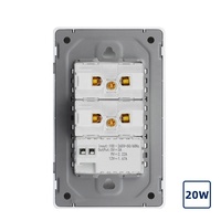Panneau de prise électrique de prise murale PC USB type c standard brésilien, prise murale modèle 118 à 6 broches