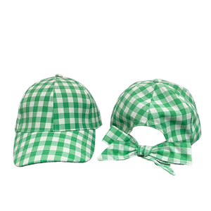 Chất Lượng Cao Bông Houndstooth Đỉnh <span class=keywords><strong>Cap</strong></span> Phong Cách Mới Văn Học Kẻ Sọc Mũ Bóng Chày Rô Mũ Bóng Chày - Product Image 1