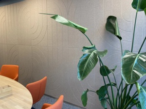 Panneaux acoustiques en feutre polyester PET gris clair de haute qualité, design personnalisé, absorption acoustique - Product Image 1