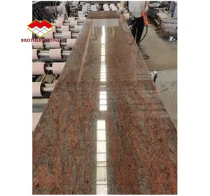 جرانيت روسو أحمر متعدد الألوان كريبوسلولو لسطح المنضدة سعر القدم المربع الواحد للأوتور