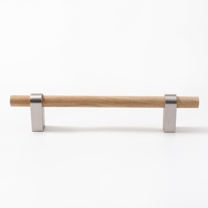 MAXERY - Tiradores de Muebles de Diseño Nórdico Moderno, de Madera Maciza de Roble Blanco, Tiradores de Aluminio para Armarios de Cocina, Perillas para Cajones - Product Image 5