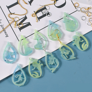 Moule de boucles d'oreilles en résine époxy, pour bricolage, pendentifs, collier, pendentif, moule en Silicone, fabrication artisanale, dm361 - Product Image 4