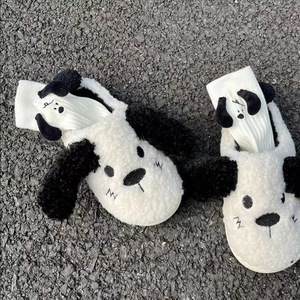 White Puppy <b>Socks</b> Mid Calf Slouch <b>Socks</b> For Women Anime Cartoon Design Breathable <b>Polyester</b> Fiber Casual <b>Socks</b> - Product Image 4