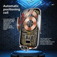 Support de téléphone de voiture sans fil Astree à chargement rapide, fixation automatique, rotation à 360°, pour grille d'aération, OEM