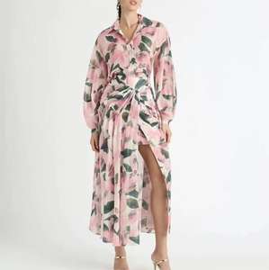 Littéraire classique <span class=keywords><strong>2023</strong></span> nouvelle mode tempérament Niche Design sens impression taille minceur robe mi-longue femmes - Product Image 1