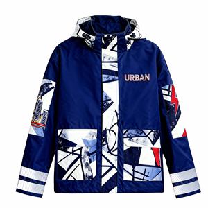 Chaqueta Urbana Impermeable con Capucha de Alta Calidad Personalizada para Hombre, Chaqueta Cortavientos con Estampado de Grafiti, Ropa de Calle, Chaqueta Exterior - Product Image 1
