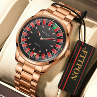 Montre à quartz FTTPON Lucky 7 Day God of Gamblers, nouvelle montre de luxe tendance, étanche, en acier inoxydable, pour hommes