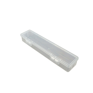 Rectangular Plastic Storage Box 22.3x4.8x3.1cm Transparent Covered Office Organizer Hardware Tool Box Pen Case - Product Image 5