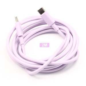 2m 3A Macaron màu Nhà sản xuất cáp <span class=keywords><strong>USB</strong></span> sạc nhanh Loại C để Loại C đầy màu sắc Cáp dữ liệu cho bộ sạc - Product Image 1