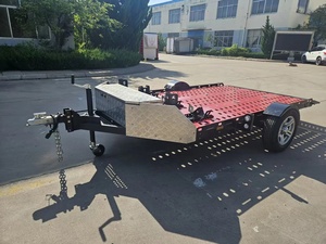 Remorque plate hydraulique légère à essieu unique pour Can-Am <span class=keywords><strong>Spyder</strong></span> F3, VTT, moto, balayeuse – Personnalisation disponible - Product Image 3