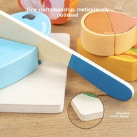 OEM Pretend Play Keuken Speelgoedset Natuurlijk Houten Eten Fruit Groente Snijset Speelgoed voor peuters Fijne Motoriek Training
